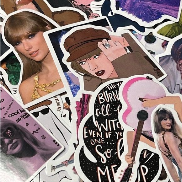 5for$10 Singer Taylor Swift Vibrant 50Pc Album Stickers Stick on Notebook - Picture 2 of 6